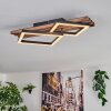 Ellekilde Taklampa LED Brun, träoptik, Svart, 1-ljuskällor
