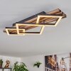 Ellekilde Taklampa LED Brun, träoptik, Svart, 2-ljuskällor