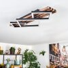 Ellekilde Taklampa LED Brun, träoptik, Svart, 1-ljuskällor