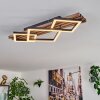Ellekilde Taklampa LED Brun, träoptik, Svart, 1-ljuskällor
