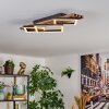 Ellekilde Taklampa LED Brun, träoptik, Svart, 1-ljuskällor