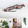 Ellekilde Taklampa LED Brun, träoptik, Svart, 1-ljuskällor