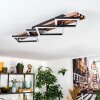 Ellekilde Taklampa LED Brun, träoptik, Svart, 1-ljuskällor