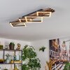 Ellekilde Taklampa LED Brun, träoptik, Svart, 1-ljuskällor