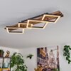Ellekilde Taklampa LED Brun, träoptik, Svart, 1-ljuskällor
