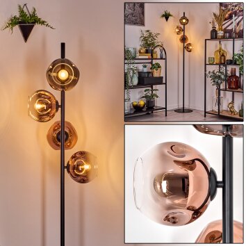 Ripoll Golvlampa Klart, Kopparfärg, 4-ljuskällor