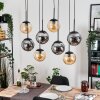 Gastor Pendellampa, kullampa, Pendelbelysning Amber, Rökfärger, 8-ljuskällor