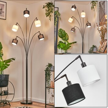Bassagoda Golvlampa Krom, Svart, 5-ljuskällor
