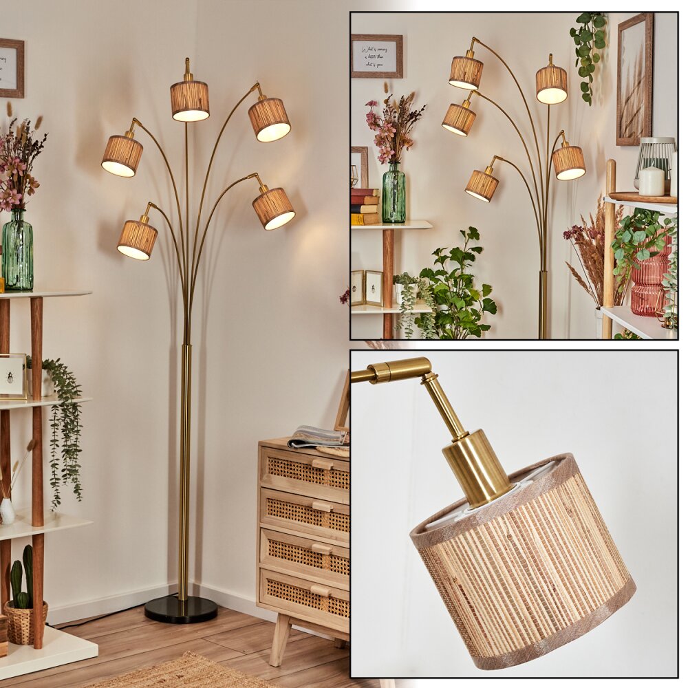 Bongal Golvlampa Mässing, Svart, 5-ljuskällor main product photo
