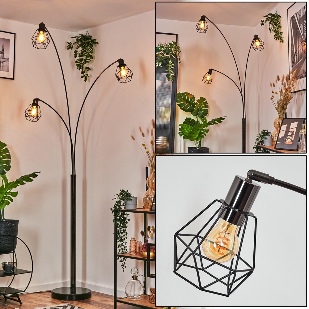 Yaak Golvlampa Krom, Svart, 3-ljuskällor main product photo