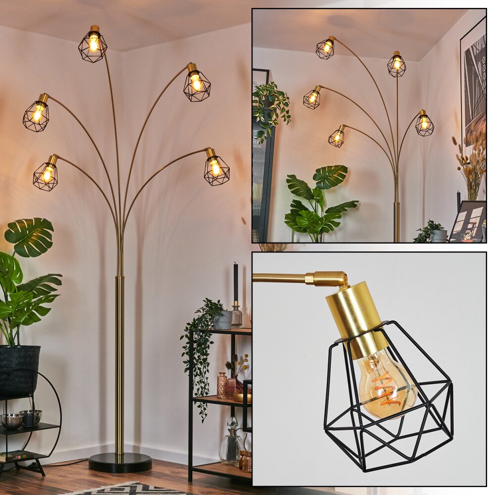 Yaak Golvlampa Mässing, Svart, 5-ljuskällor main product photo