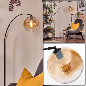 Koyoto Golvlampa, Båglampor Svart, 1-ljuskällor