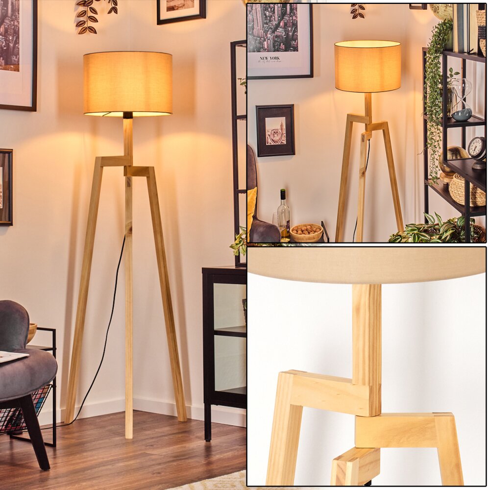 Soungou Golvlampa Naturfärger, Svart, 1-ljuskällor main product photo