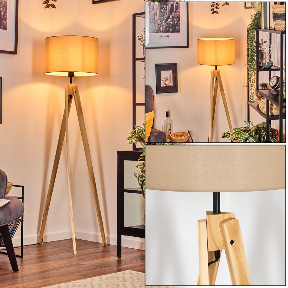 Soungou Golvlampa Naturfärger, Svart, 1-ljuskällor main product photo