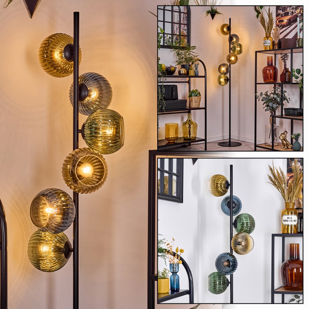Ripoll Golvlampa Blå, Guld, Grön, Klart, 6-ljuskällor main product photo