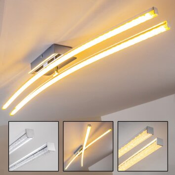 Georgina Taklampa LED Krom, 2-ljuskällor