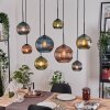 Koyoto Pendellampa, kullampa, Pendelbelysning Naturfärger, Svart, 8-ljuskällor