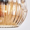 Ripoll Pendellampa, kullampa, Pendelbelysning Amber, Klart, Rökfärger, 3-ljuskällor