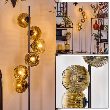 Ripoll Golvlampa Guld, Klart, 6-ljuskällor Ripoll Golvlampa Guld, Klart, 6-ljuskällor