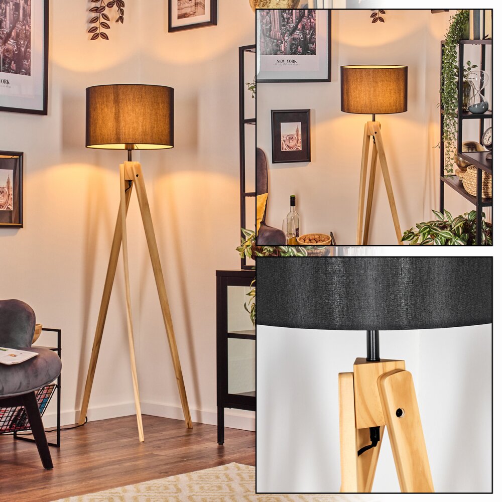 Soungou Golvlampa Naturfärger, Svart, 1-ljuskällor main product photo