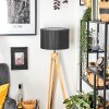 Soungou Golvlampa Naturfärger, Svart, 1-ljuskällor