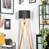 Soungou Golvlampa Naturfärger, Svart, 1-ljuskällor