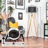 Soungou Golvlampa Naturfärger, Svart, 1-ljuskällor
