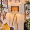 Soungou Golvlampa Naturfärger, Svart, 1-ljuskällor