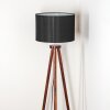 Soungou Golvlampa Krom, Trä mörkt, 1-ljuskällor