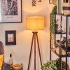 Soungou Golvlampa Krom, Trä mörkt, 1-ljuskällor