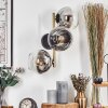 Koyoto kullampa, Vägglampa Guld, Svart, 3-ljuskällor
