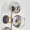Koyoto kullampa, Vägglampa Guld, Svart, 3-ljuskällor