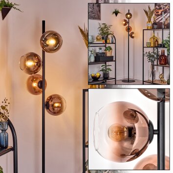 Koyoto Golvlampa Klart, Kopparfärg, 4-ljuskällor Koyoto Golvlampa Klart, Kopparfärg, 4-ljuskällor