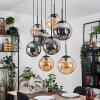 Gastor Pendellampa, kullampa, Pendelbelysning Amber, Rökfärger, 8-ljuskällor