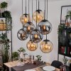 Gastor Pendellampa, kullampa, Pendelbelysning Amber, Rökfärger, 8-ljuskällor