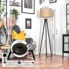 Soungou Golvlampa Krom, Svart, 1-ljuskällor