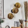 Koyoto kullampa, Vägglampa Guld, Svart, 3-ljuskällor
