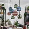 Koyoto Pendellampa, kullampa, Pendelbelysning Naturfärger, Svart, 8-ljuskällor