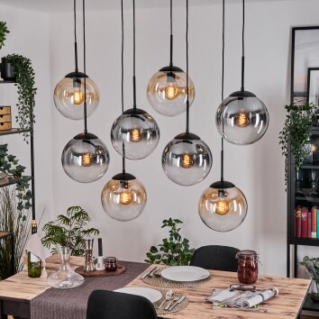 Gastor Pendellampa, kullampa, Pendelbelysning Amber, Klart, Rökfärger, 8-ljuskällor