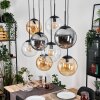 Gastor Pendellampa, kullampa, Pendelbelysning Amber, Klart, Rökfärger, 8-ljuskällor