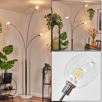 Nikkala Golvlampa Krom, Vit, 3-ljuskällor