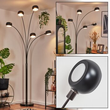 Nikkala Golvlampa Krom, Svart, 5-ljuskällor
