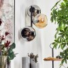 Koyoto kullampa, Vägglampa Amber, Krom, Rökfärger, 3-ljuskällor