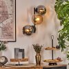 Koyoto kullampa, Vägglampa Amber, Krom, Rökfärger, 3-ljuskällor