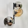 Koyoto kullampa, Vägglampa Amber, Krom, Rökfärger, 3-ljuskällor