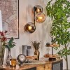 Koyoto kullampa, Vägglampa Amber, Krom, Rökfärger, 3-ljuskällor