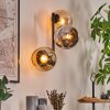 Koyoto kullampa, Vägglampa Amber, Krom, Rökfärger, 3-ljuskällor