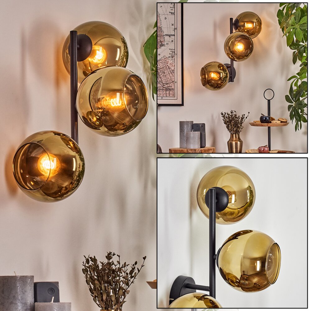 Koyoto kullampa, Vägglampa Guld, 3-ljuskällor main product photo