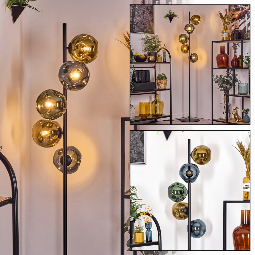 Ripoll Golvlampa Blå, Guld, Grön, 5-ljuskällor main product photo