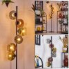 Ripoll Golvlampa Guld, Klart, Kopparfärg, Rökfärger, 6-ljuskällor